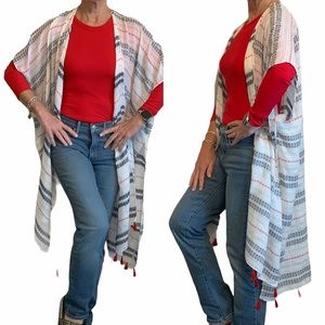 🐾3 For $25 Woven Heart Long Boho Chic Kimono